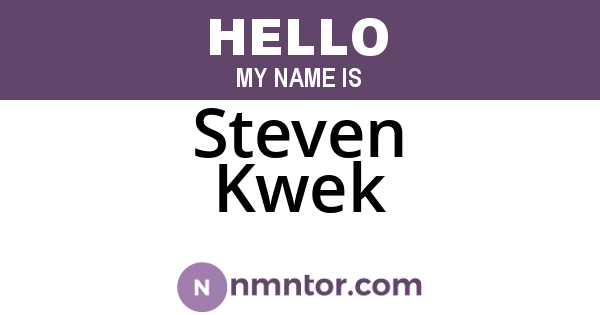 Steven Kwek