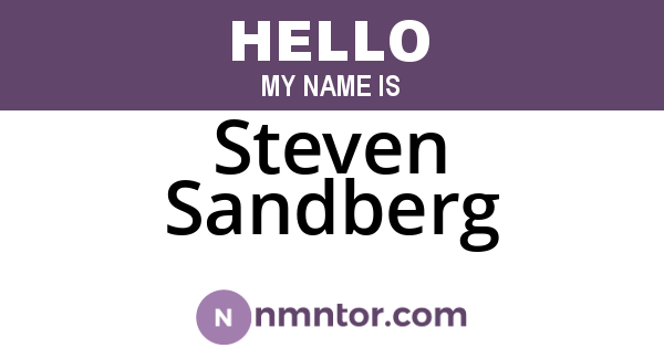 Steven Sandberg