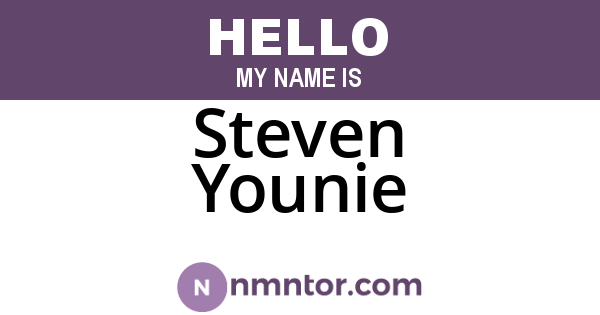 Steven Younie
