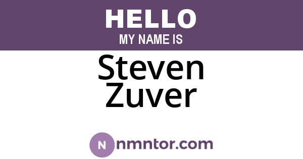 Steven Zuver
