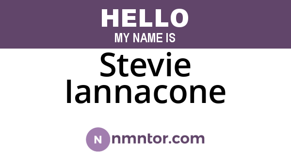 Stevie Iannacone
