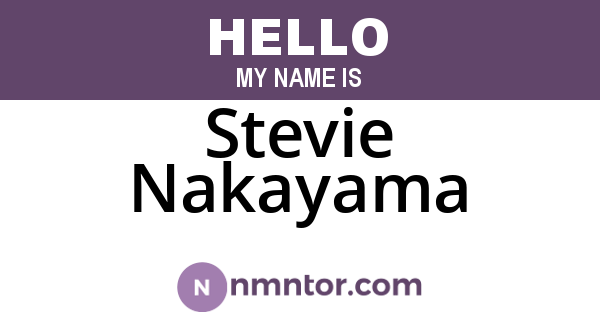Stevie Nakayama