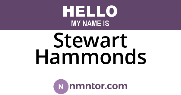Stewart Hammonds