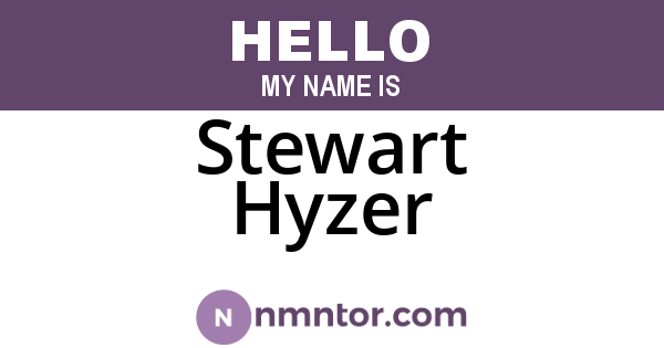 Stewart Hyzer