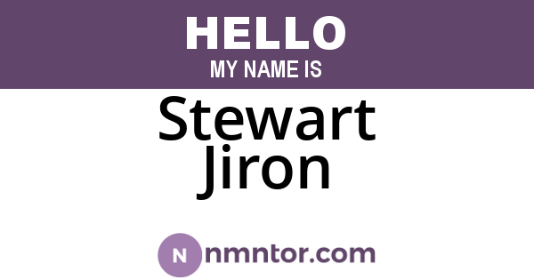 Stewart Jiron