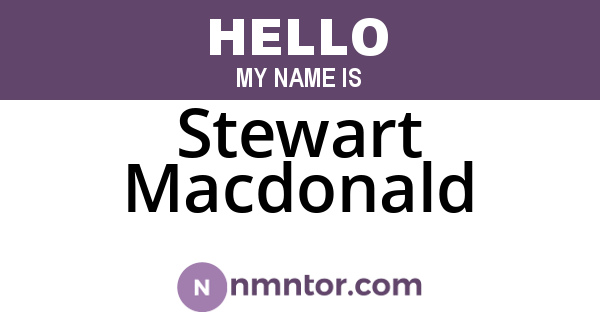Stewart Macdonald