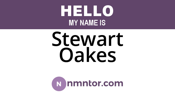 Stewart Oakes