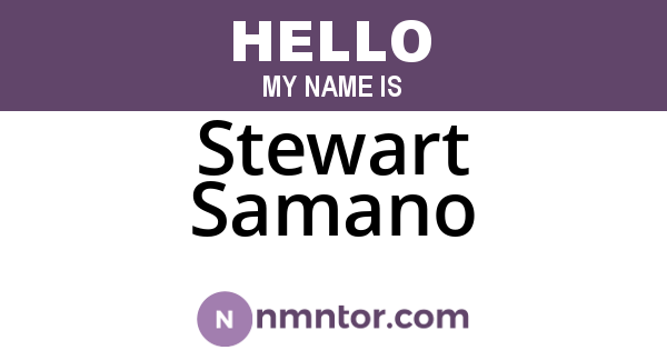 Stewart Samano