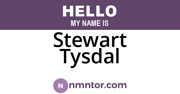 Stewart Tysdal