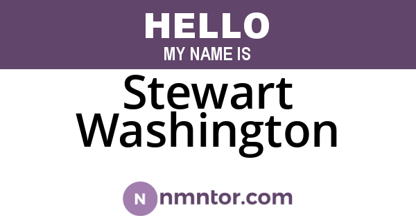 Stewart Washington