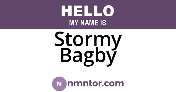 Stormy Bagby