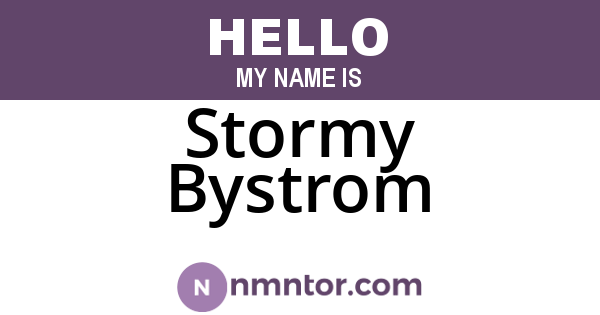 Stormy Bystrom