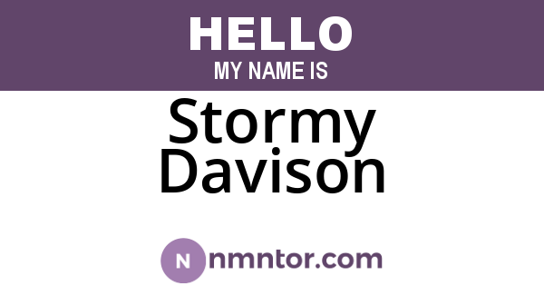 Stormy Davison