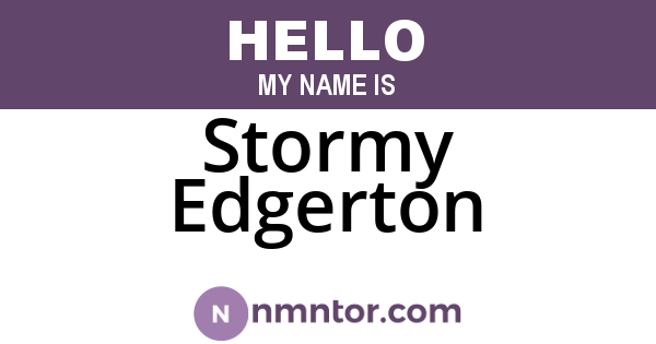 Stormy Edgerton