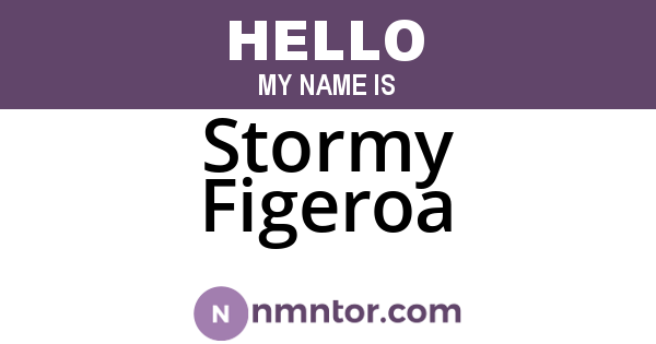 Stormy Figeroa