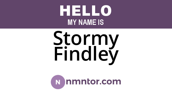 Stormy Findley