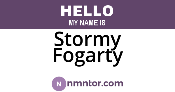 Stormy Fogarty