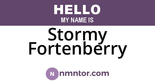 Stormy Fortenberry