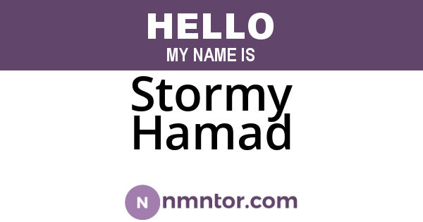 Stormy Hamad