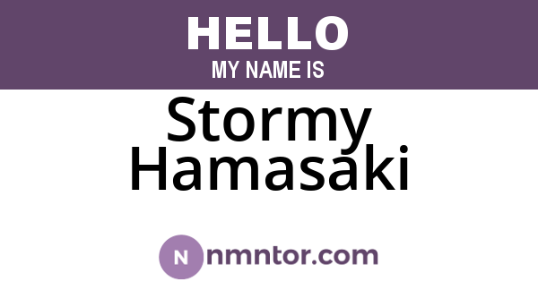 Stormy Hamasaki