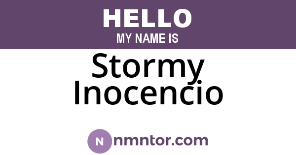 Stormy Inocencio