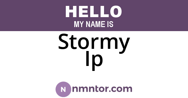 Stormy Ip