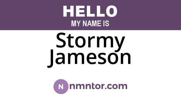 Stormy Jameson