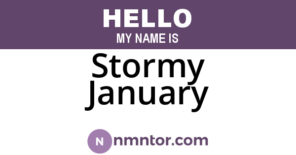Stormy January