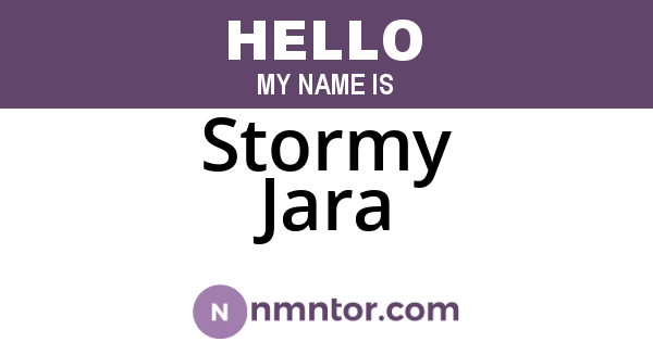 Stormy Jara