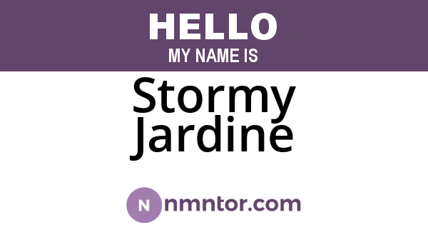 Stormy Jardine