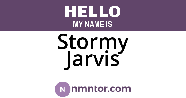 Stormy Jarvis