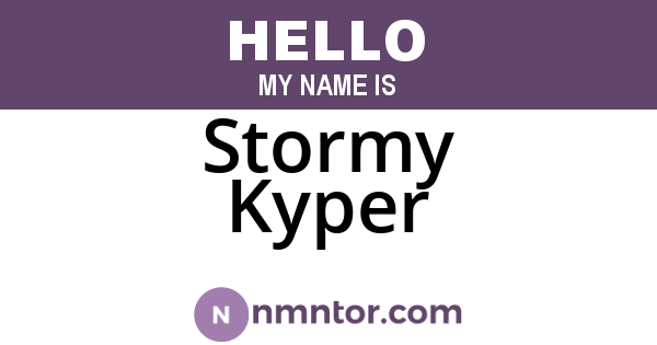 Stormy Kyper