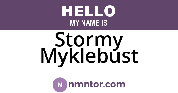 Stormy Myklebust