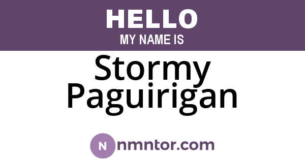 Stormy Paguirigan