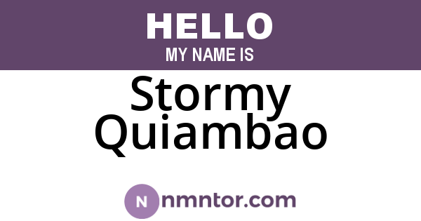 Stormy Quiambao