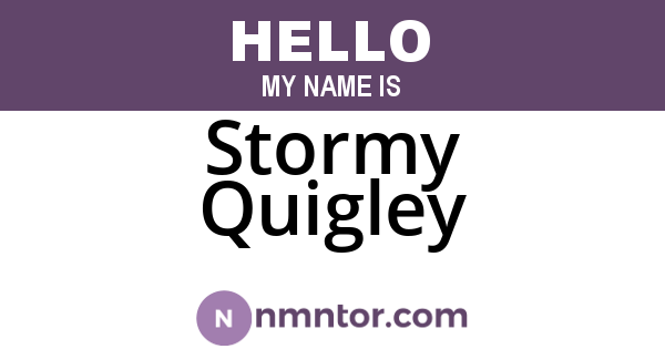 Stormy Quigley