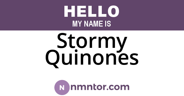 Stormy Quinones