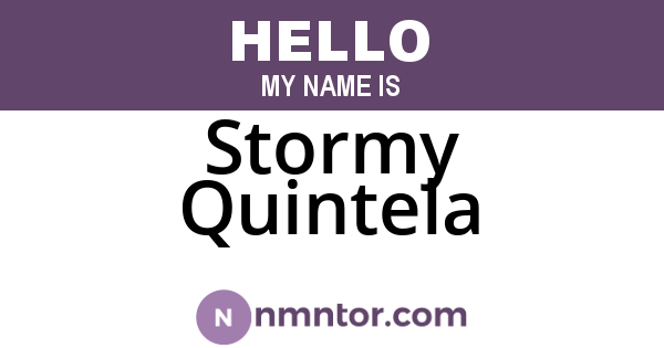 Stormy Quintela