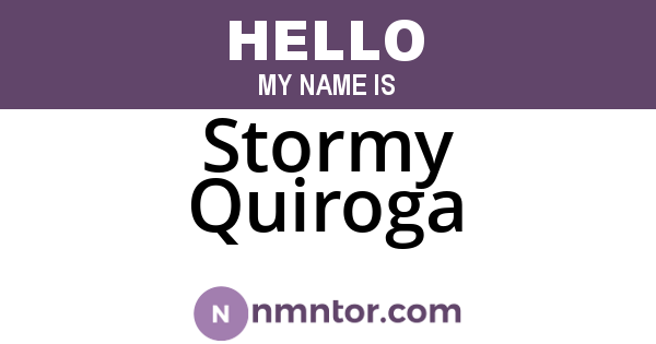 Stormy Quiroga
