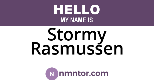 Stormy Rasmussen