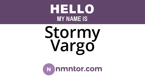 Stormy Vargo