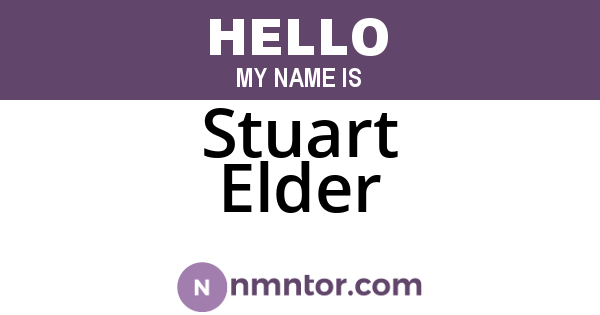 Stuart Elder