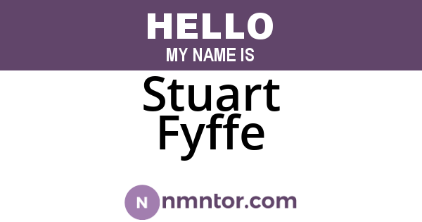 Stuart Fyffe