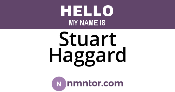 Stuart Haggard