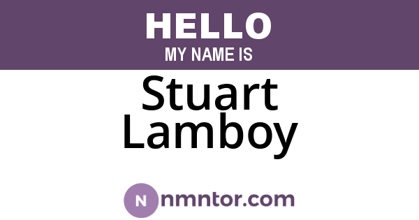 Stuart Lamboy