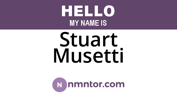 Stuart Musetti