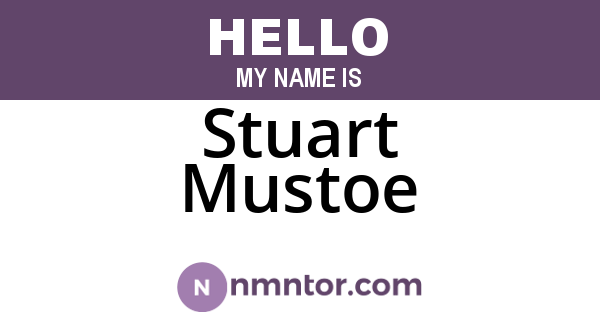 Stuart Mustoe