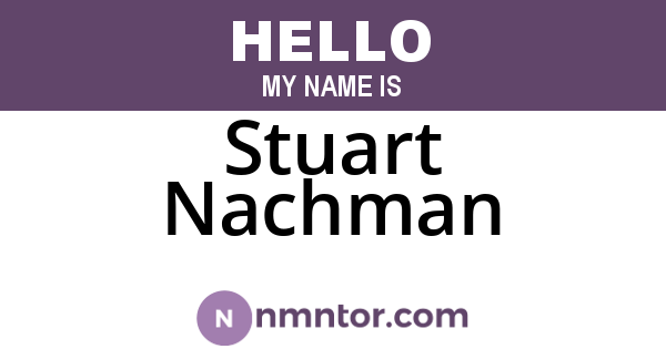 Stuart Nachman