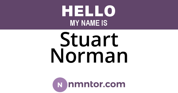 Stuart Norman
