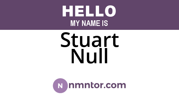 Stuart Null